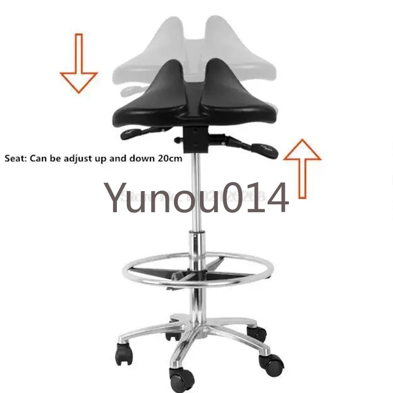 Multi Adjuster Ergonomic Swing Saddle Seat, Multi Functional Back Posture Stool with Tilting Seat, Saddle Chair