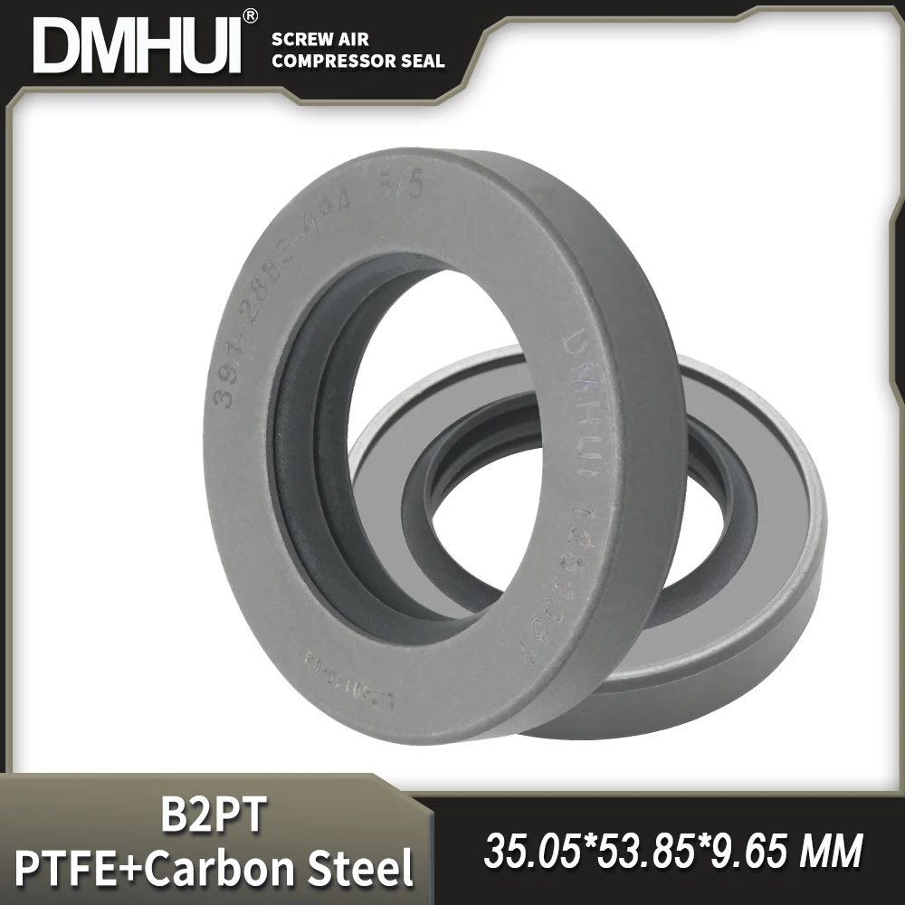 

DMHUI High Pressure Shaft Seals 35.05x53.85x9.65mm B2PT Type - PTFE Rubber + Q215 Skeleton Seal Ring 391-2883-094 for Pumps