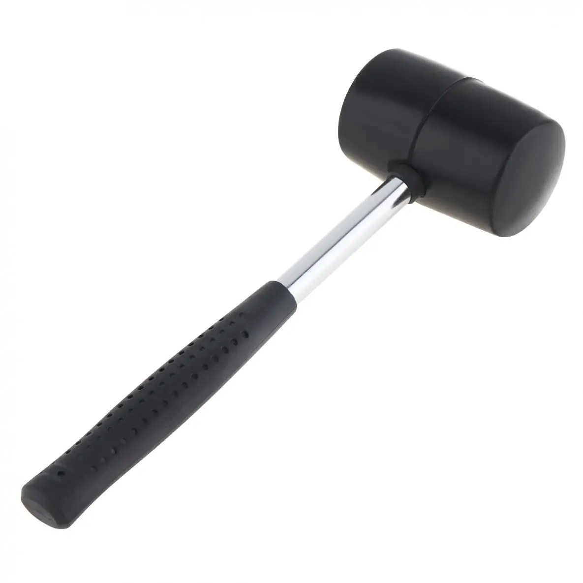 Black Rubber Hammer Non-Elastic Small Soft  Hammer For Tiling With Round Head Non-Slip Handle Diy Hand Tool