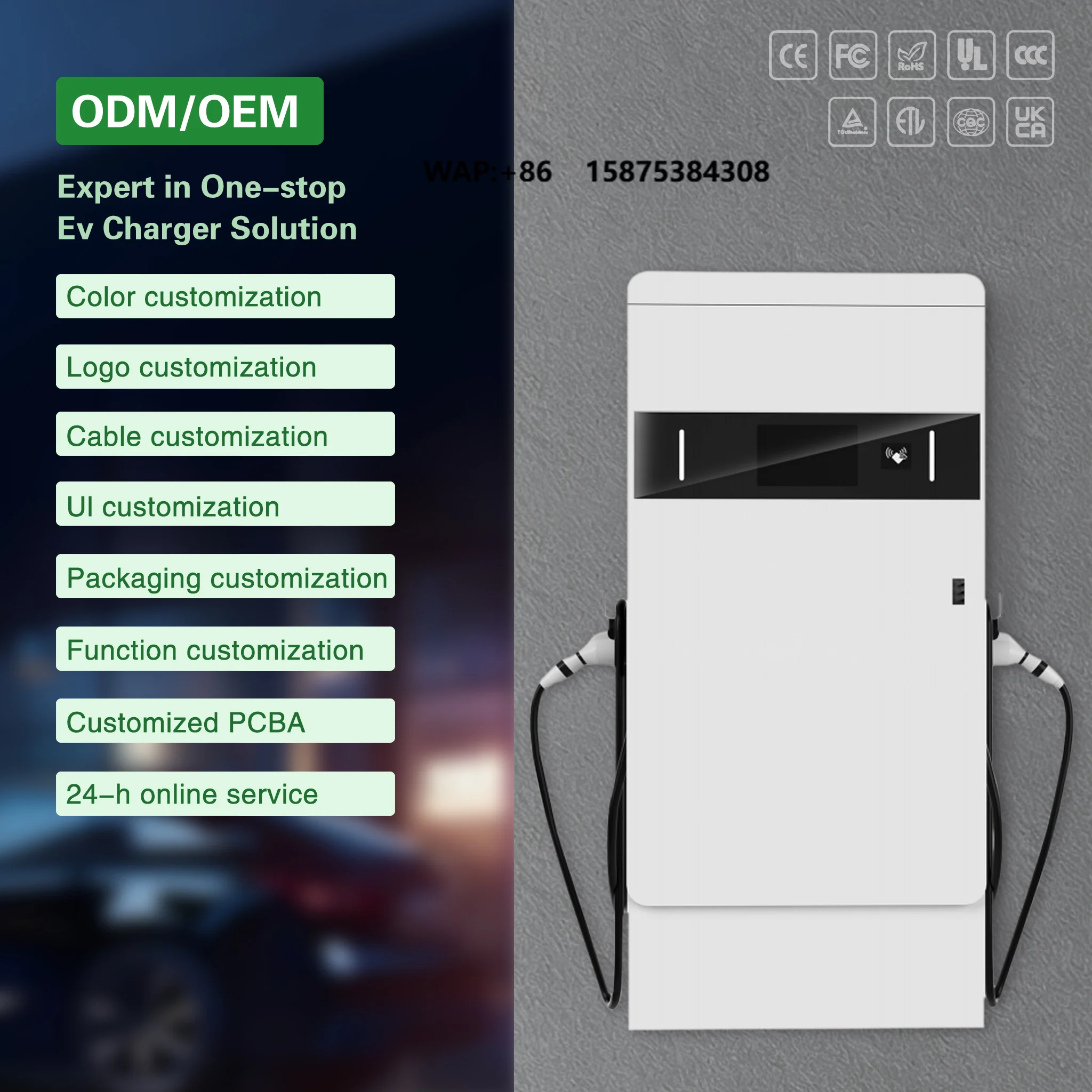 Certified 160KW Rapid Charging Station OCPP1.6J Charging Station CCS2 GBT Customizable Business EV Charging Point EU Standard