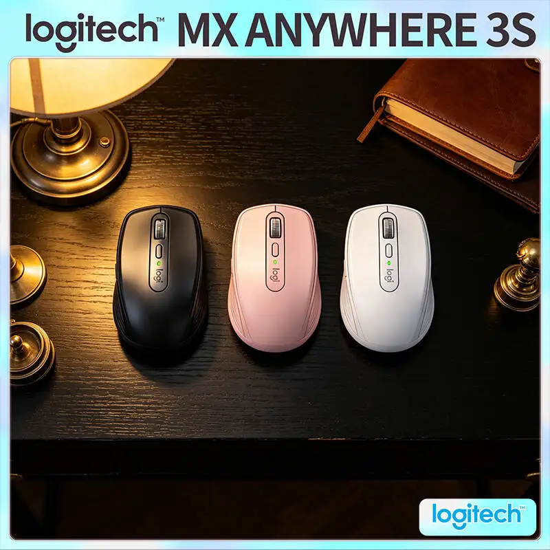 Logitech MX Anywhere 3S Wireless Mouse - 8K DPI Darkfield, MagSpeed Scroll, Silent Click, Office Use for Solo Work