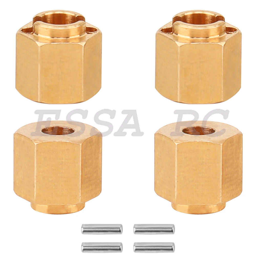 4pcs 7mm Brass Wheel Hex Hub Extenders Adapters 7mm for 1/18 RedCat Ascent18 Ascent-18 RC Crawler Car Upgraded Model Parts