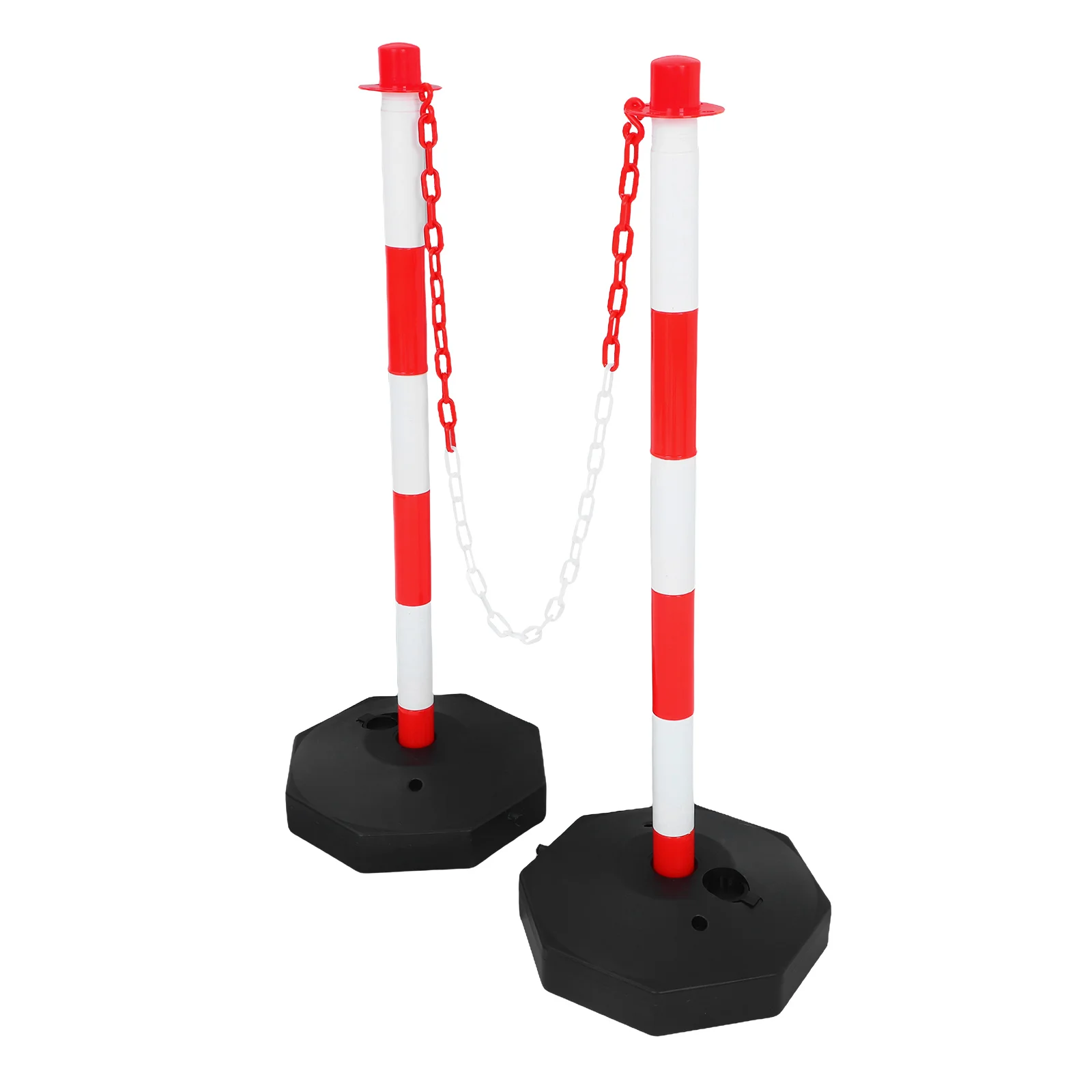 1Set Plastic Warning Post with Detachable Base Easy Carry Handle for Temporary Traffic Control Parking Lots Facility Security