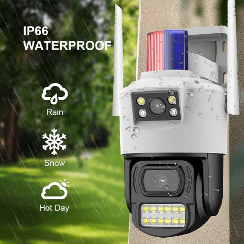 4MP Dual Lens Security WIFI Camera Outdoor V380 Pro Smart Home Waterproof Wireless Speed Dome CCTV Camera Auto Tracking