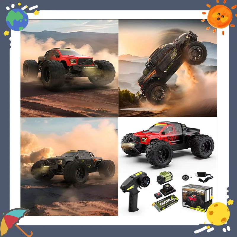 

Gladiator 1/14 Scale Remote Control RC Car Electric Brushless Motor Off-Road Four-Wheel Drive Powerful Toy Vehicle Model
