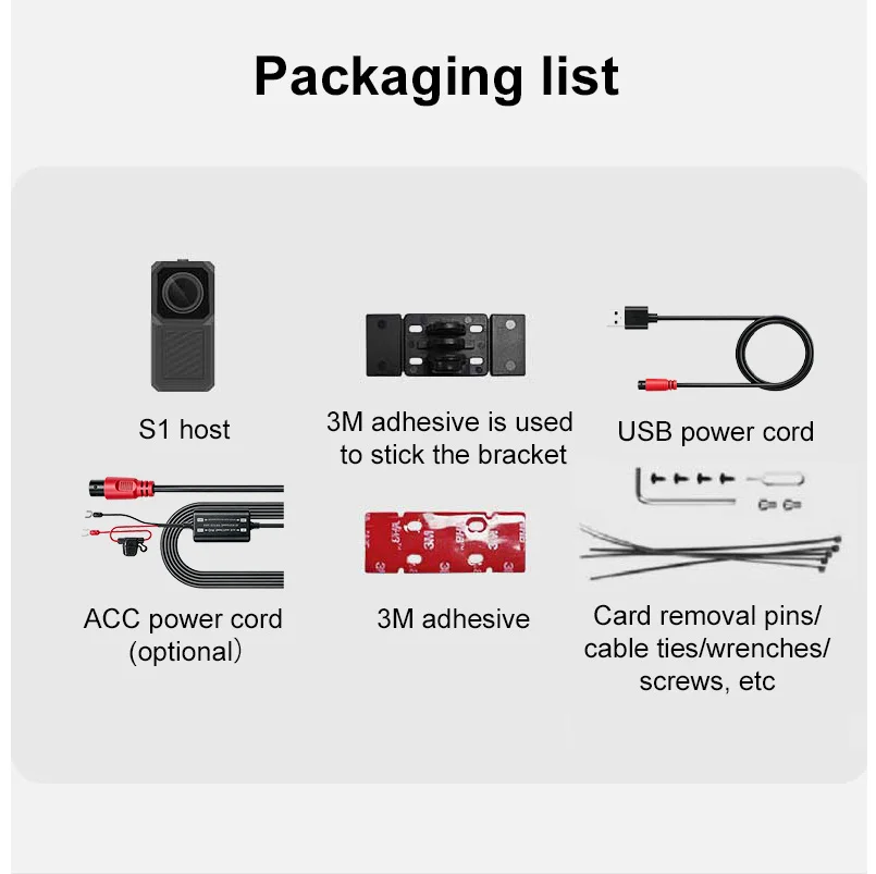 Dual 1080P UHD Wireless Motorcycle DVR Full Body 30FPS Waterproof Moto Dash Wifi GPS Cam Front Rear 150° Driving Video Recorder