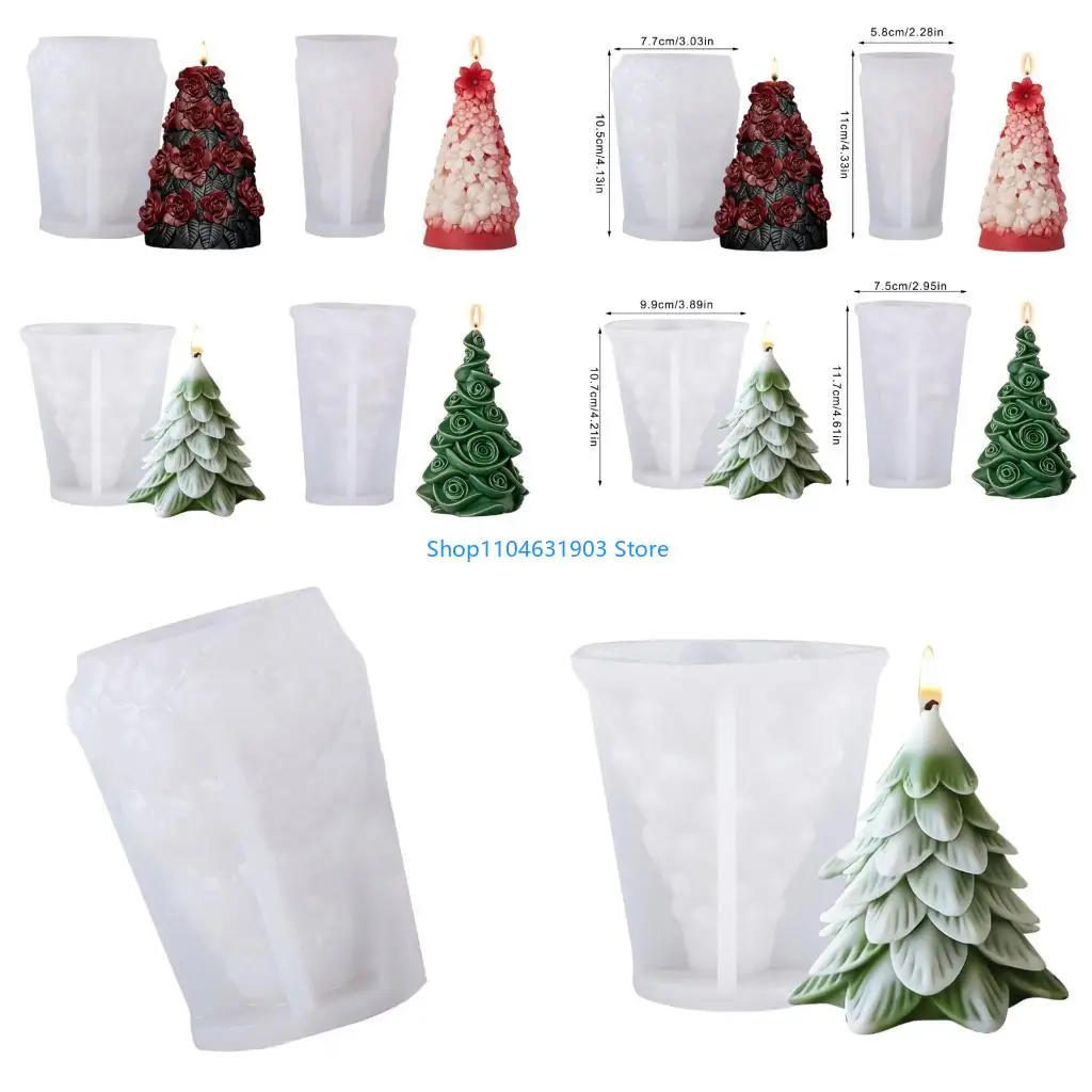 

Рождественская елка Силиконовая плесень для приготовления свечей ароматерапии и праздничных украшений с материалами для