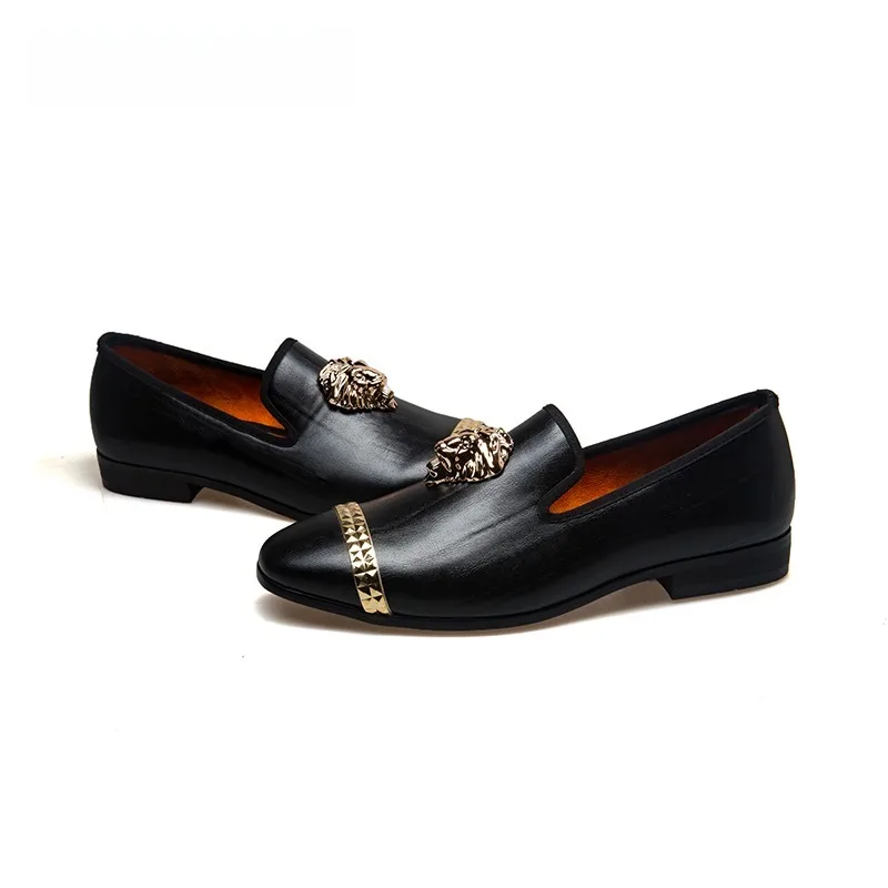 NLSCGZM أحذية أصلية ماركة أحذية رسمية للرجال أحذية بدون كعب للرجال على الطراز البريطاني أحذية بدون كعب للحفلات