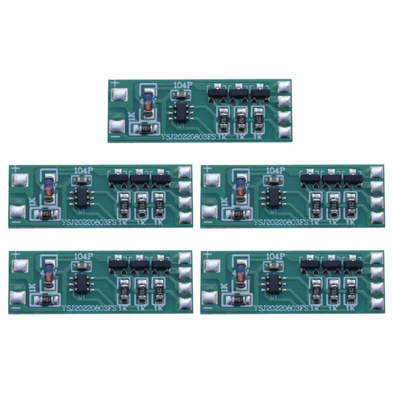 AS96 5Pcs 3-12V Flashing LED Light Module Red Blue Pair Flashing Suitable for Car Model Bicycle Electric Vehicle Safety Light