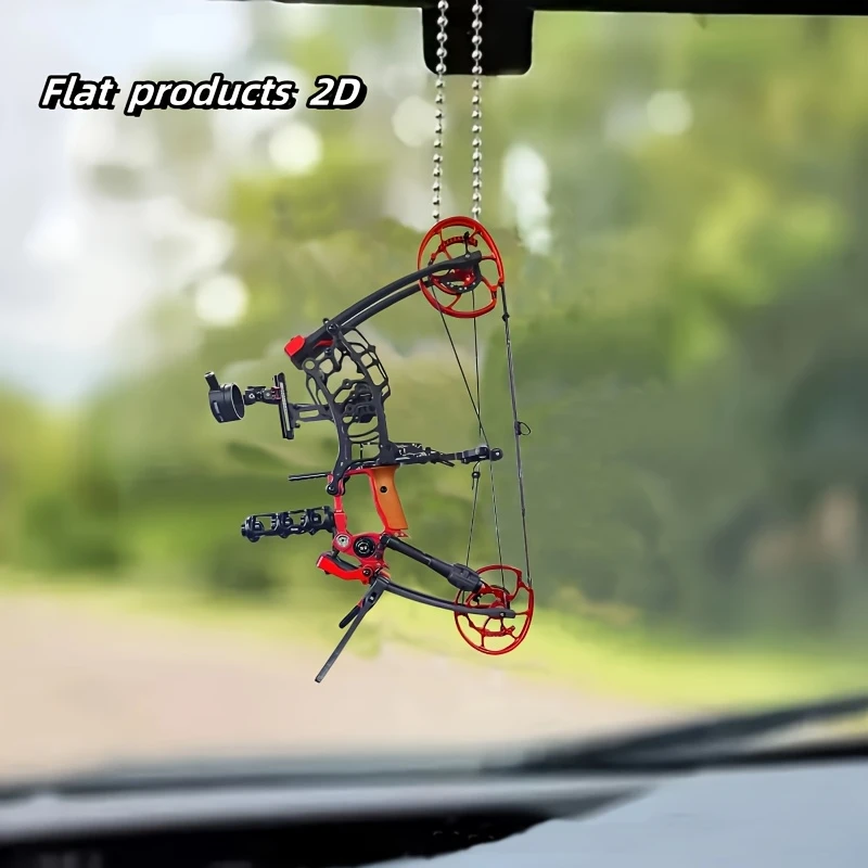 1 Piece Acrylic Composite Bow and Arrow Charm Multifunctional 2D Keychain Car Decoration Bag Decoration Pendant