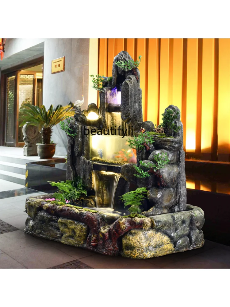 Customized Large Rockery Fish Pond Stone Landscape Balcony Water Fountain Home Garden Living Room Office Decoration Bonsai