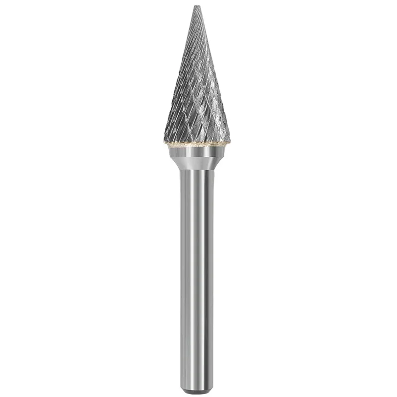 Tungsten steel grinding head carbide rotary file conical milling cutter metal grinding engraving single and double groove M type