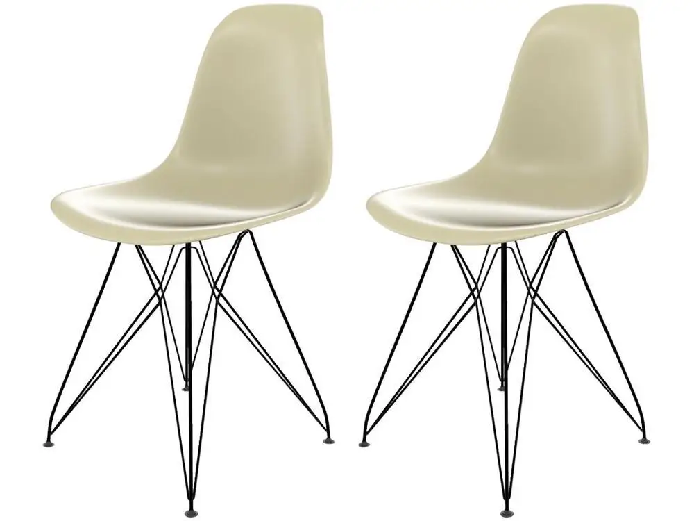 Eames Eiffel 2 Pieces Set Eames Eiffel Polypropylene Empium Chairs