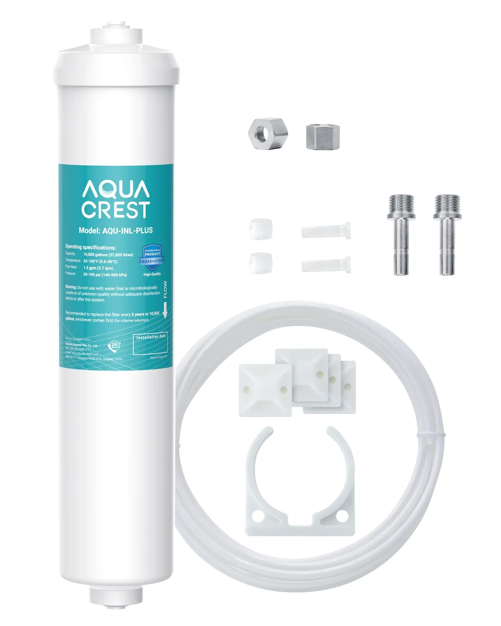 AQUA CREST INL-PLUS 5 Years Inline Water Filter For Ice Maker
