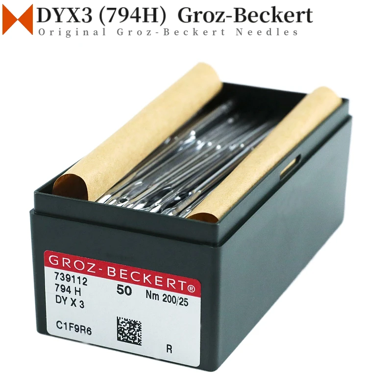50 sztuk DYX3 (794H) groz-beckert igły do przemysłowa maszyna do szycia DYX1, SY5210, 53:20, SY 5213, 7X1, 7X3
