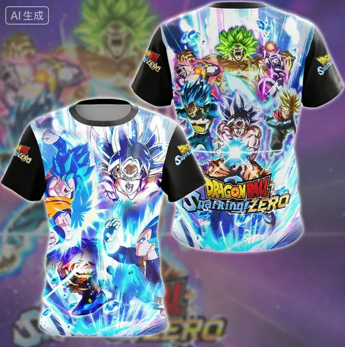 2026 Sommer Dragon Ball Retro Fitness T-Shirt Herren Oversize 3D-Druck Kurzarm Familien-Unisex Kinder-Sportshirt