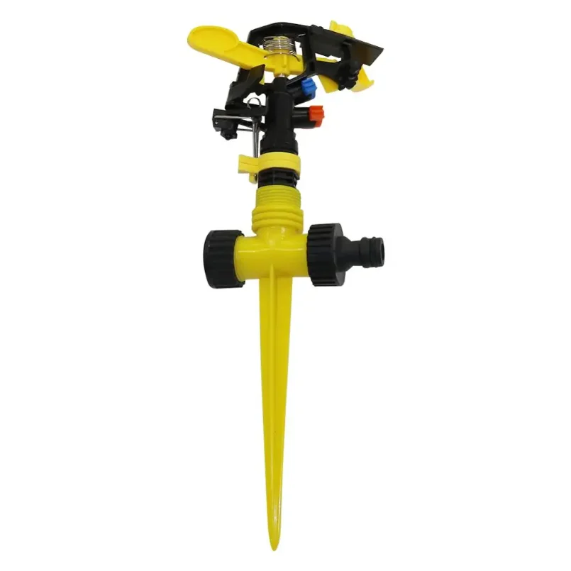 

1/2 Adjustable Spiked Rocker Impact Sprinkler Garden Agriculture Watering Nozzle Lawn Irrigation Watering 360 Degrees Rotary Jet