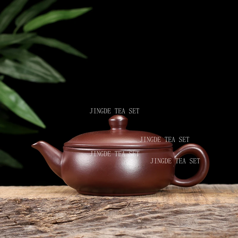Chaozhou 120ml purple clay teapot raw ore purple clay pieces Hanwa tea pot household kung fu tea set