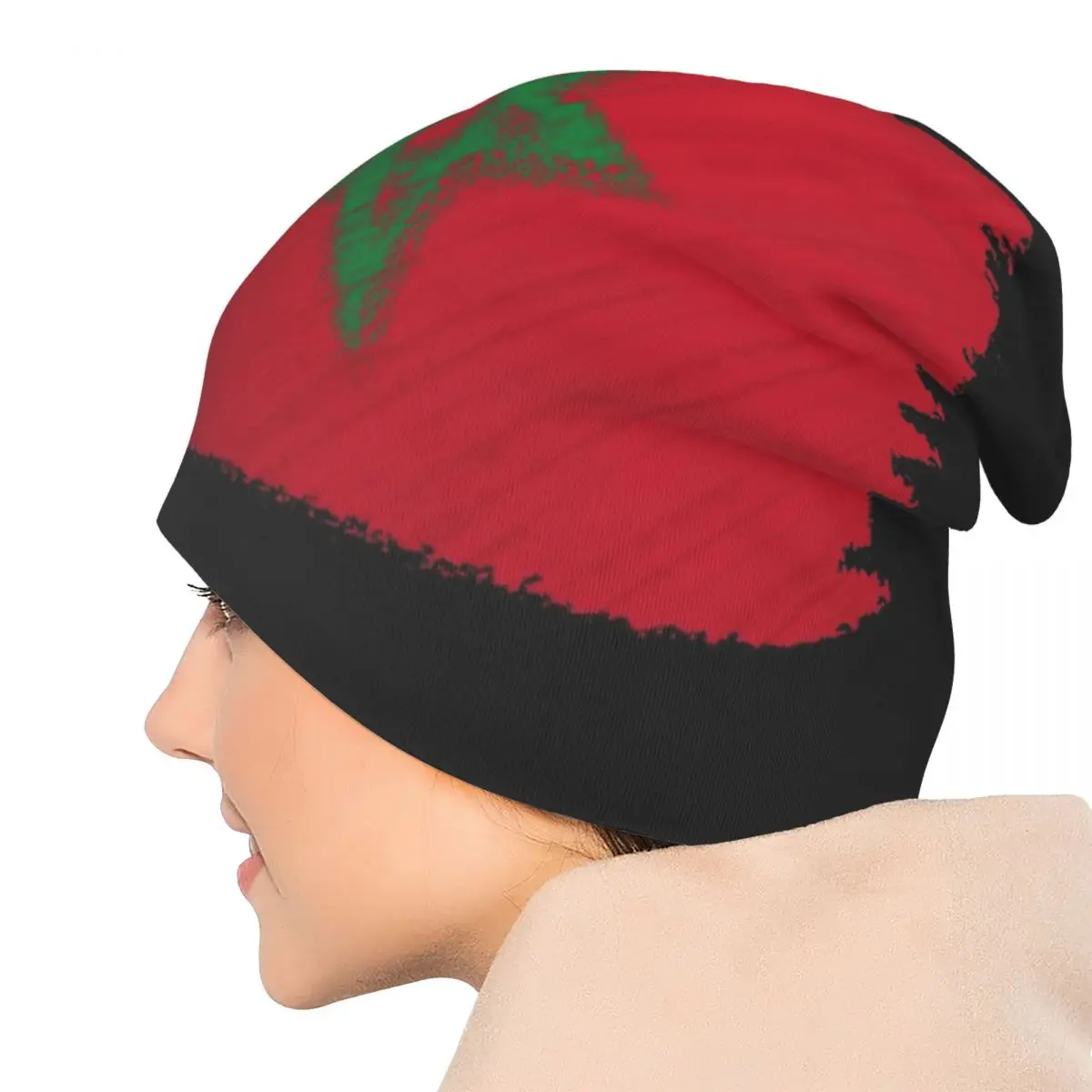المغرب العلم بارد تصميم بونيه قبعة بارد في الهواء الطلق Skullies Beanies القبعات المغربي للجنسين قبعات مرنة الحرارية الدافئة #5