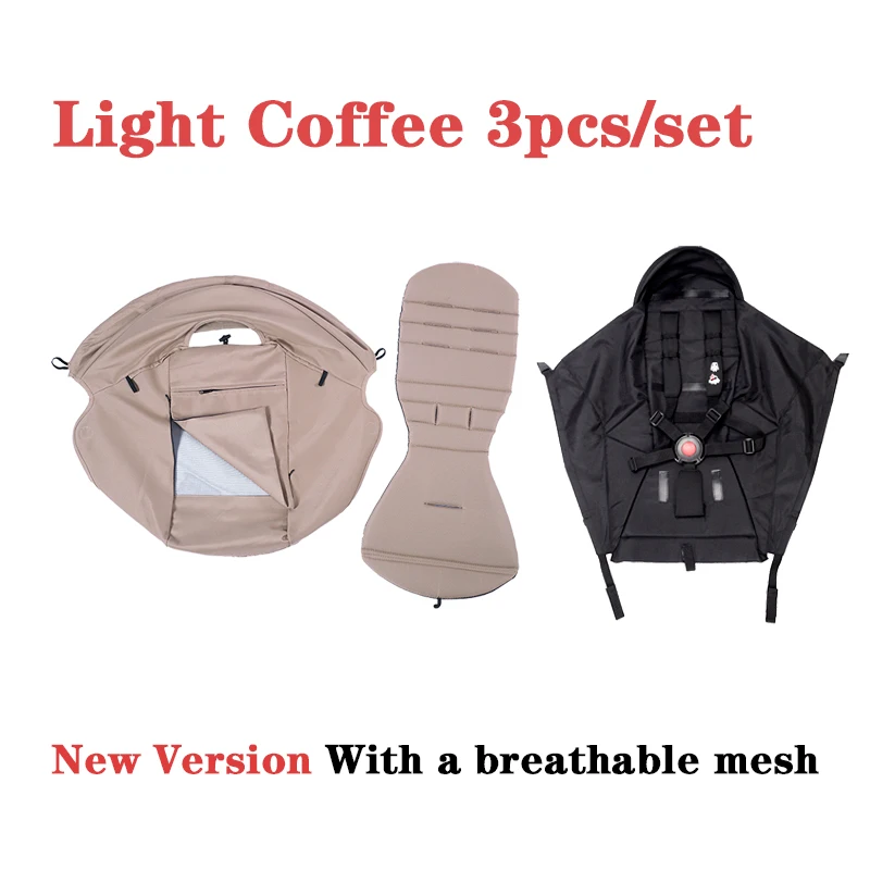 175° 3pcs/Set Stroller Accessories Hood&Mattress&Seat Cushion For YOYO/YOYO2/YOYA Babytime 1:1 Quality Canopy Cover Mattresses image 3