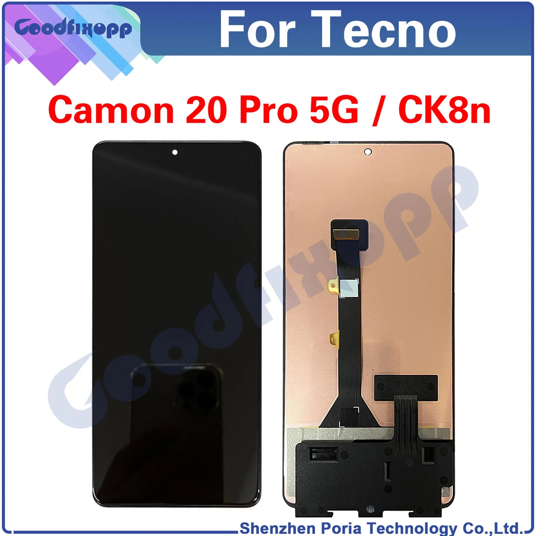 

For Tecno Camon 20 Pro 5G CK8 CK8n Camon20Pro LCD Display Touch Screen Digitizer Assembly Repair Parts Replacement