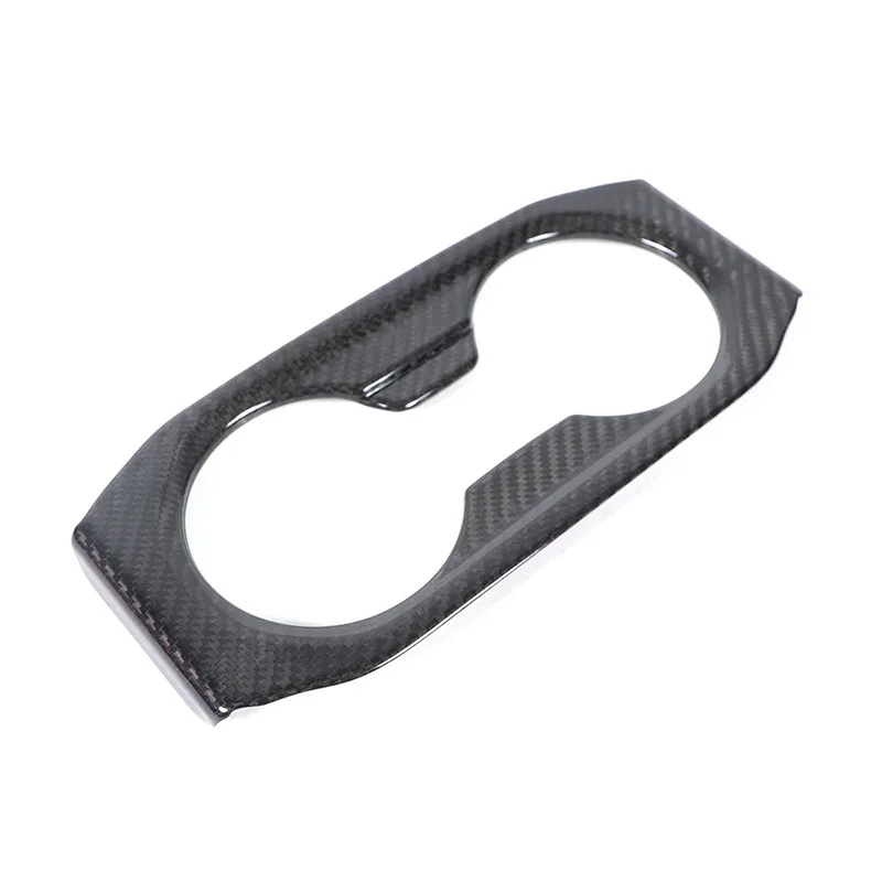 Zinky Car Rear Cup Holder Decorative Panel Cover for BMW 5 Series G60 2024 + Real Carbon Fiber Interior Accessories 1PCs