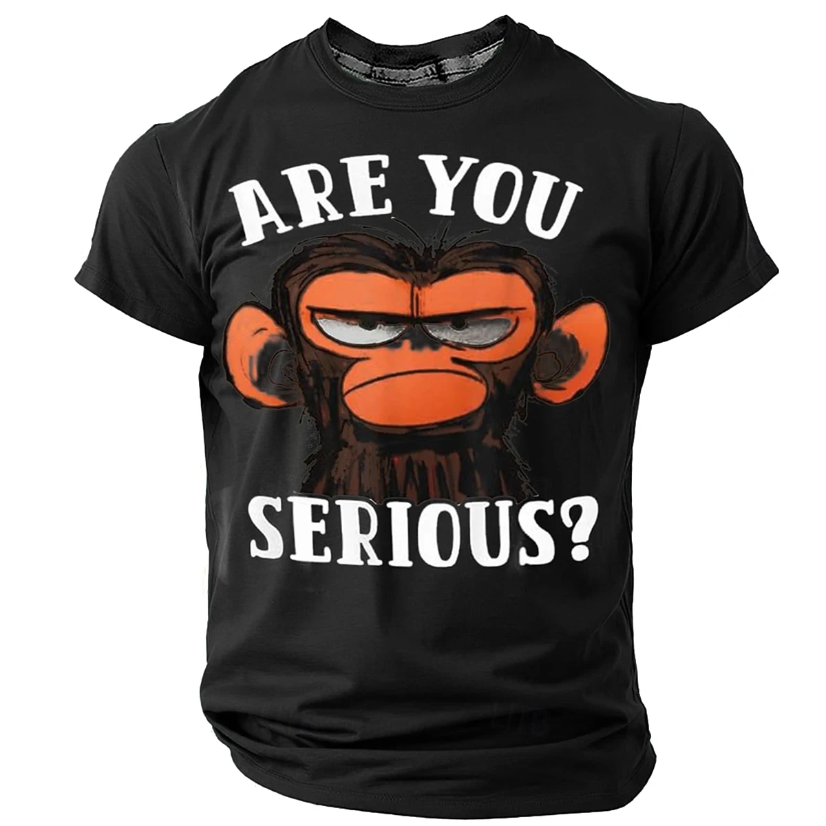 

Personalized 3D Monkey Printed Men's T-shirt Funny Letter Pattern O-neck Short Sleeved Top Trendy Fashion Breathable Men Clothes