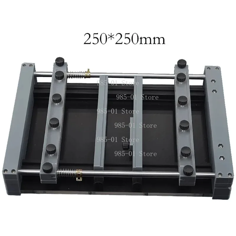 Manual desktop PCB stencil printer, 250x250mm SMT solder paste screen printing machine for precision PCB prototyping