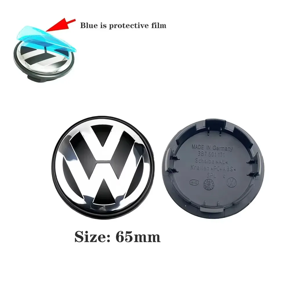 4Pcs Car Wheel Hub Cover Rim Center Cap Accessories For VW Polo GOLF 6 7 Tiguan Touran Touareg C-TREK CC Sagitar Lavida Santana