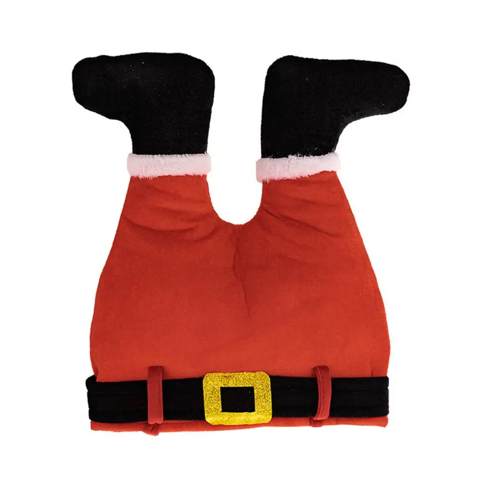 Singing Carols Hat Santa Leg Hat Fun Festive Christmas Costume Accessories Striped Santa Pants Hat Elf Pants for Celebrations