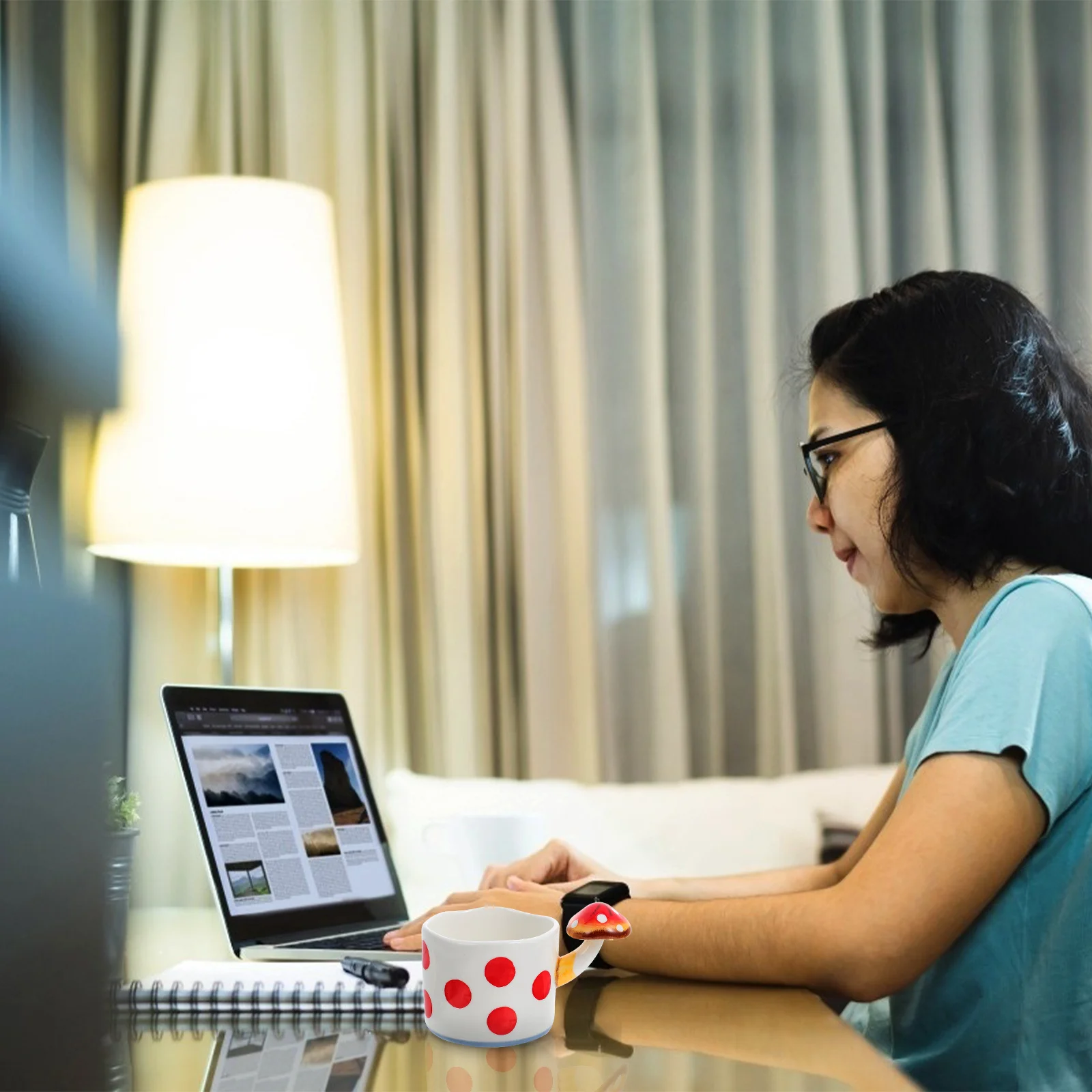 

Mushroom Ceramic Coffee Mug Creative Water Cup Decorative Drinking Cup Suitable for Home Office Coffee Mug