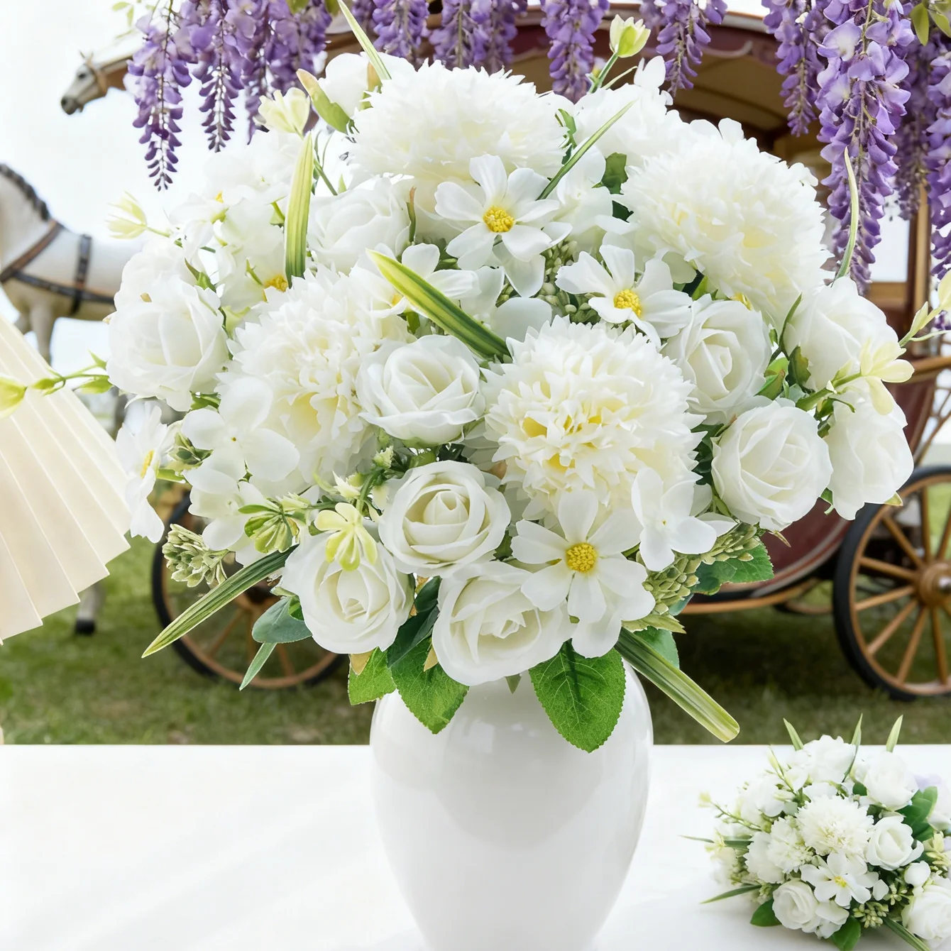 Ramo de Rosas Artificiales de Seda para Boda, Decoración para el Hogar, Mesa, Festivales, Jarrón, Ramo de Novia, Jardín, Manualidades, Regalos Hechos a Mano