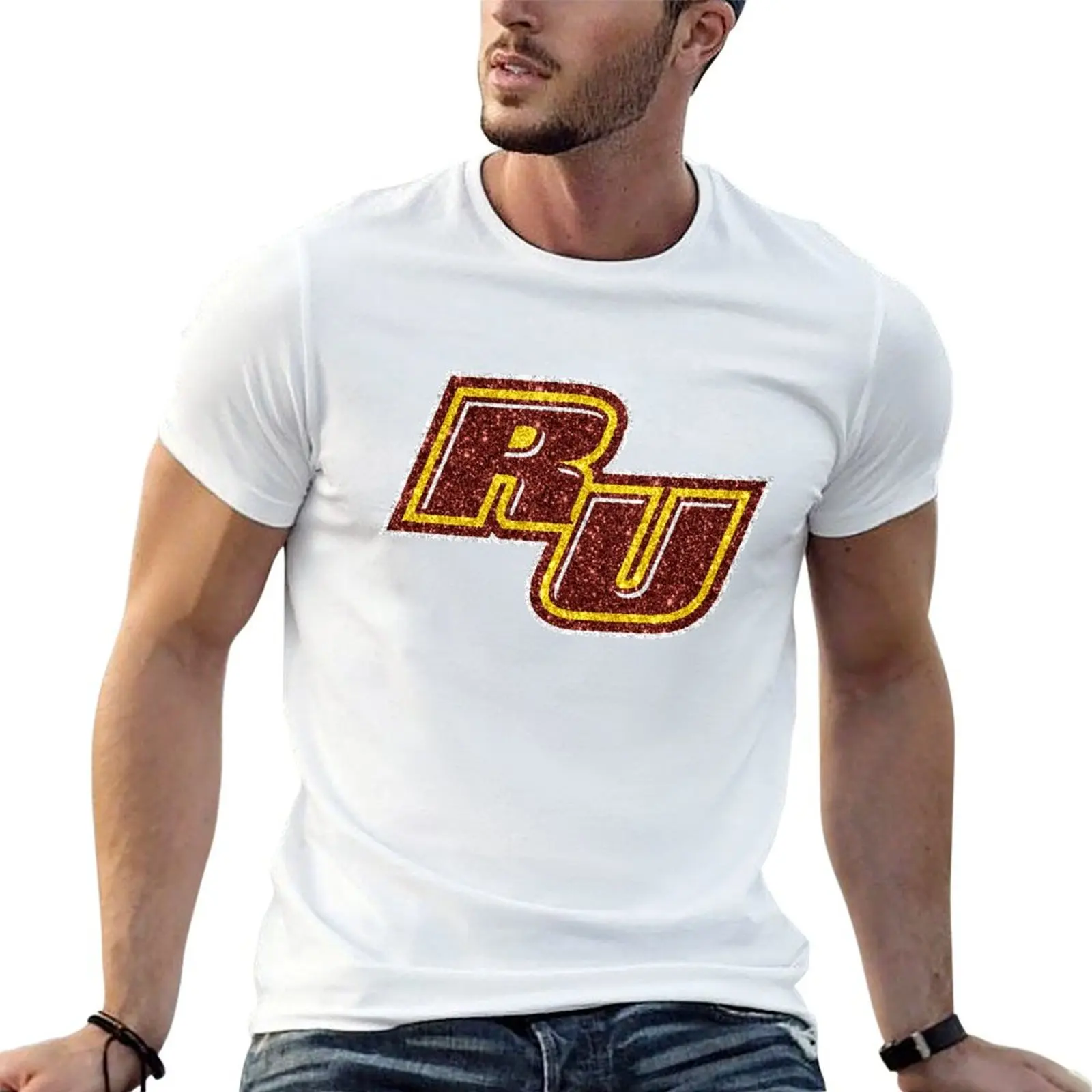 glitter rowan logo T-Shirt Festival Casual Short Sleeve