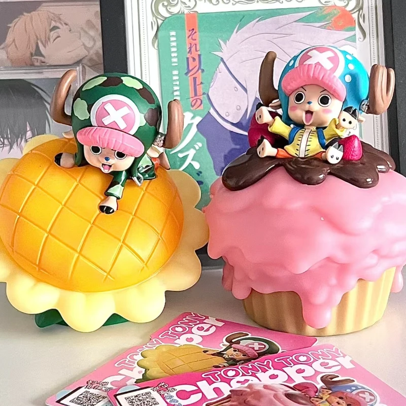 Anime ONE PIECE Tony Tony Chopper Luce notturna Scatola cieca Ornamento da tavolo Figura Bambola Giocattolo Sorpresa Borsa della fortuna Regalo di Natale
