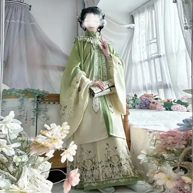 الملابس 3 قطعة مجموعة الكبار النمط الصيني فستان تقليدي الإناث الجنية تأثيري حلي Hanfu للنساء SkirNew هان الصينية