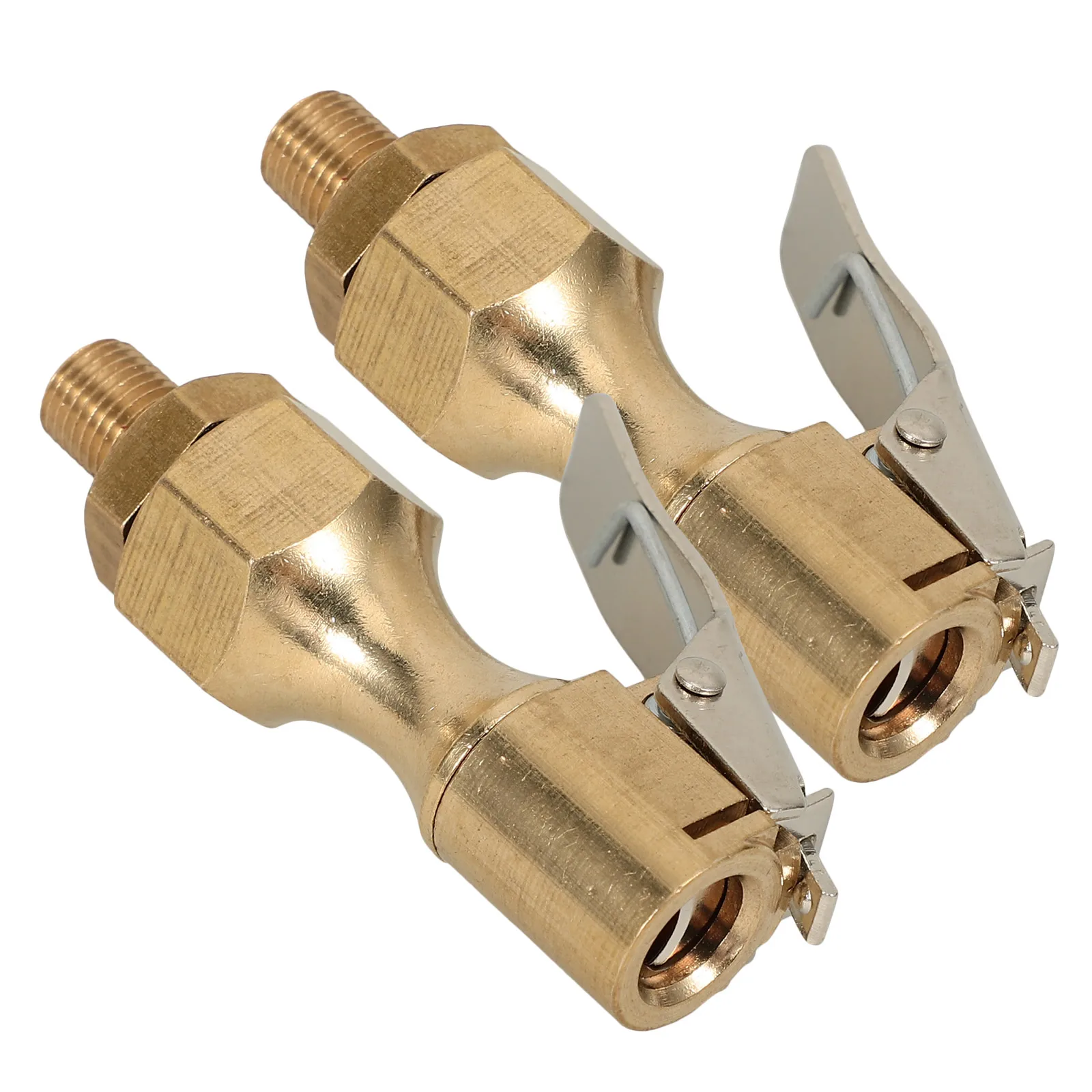 

2pcs Tire Chuck Quick Connect Copper Inflate Locking Air Chuck for Tires Car Truck RV Durability Wear Resistance