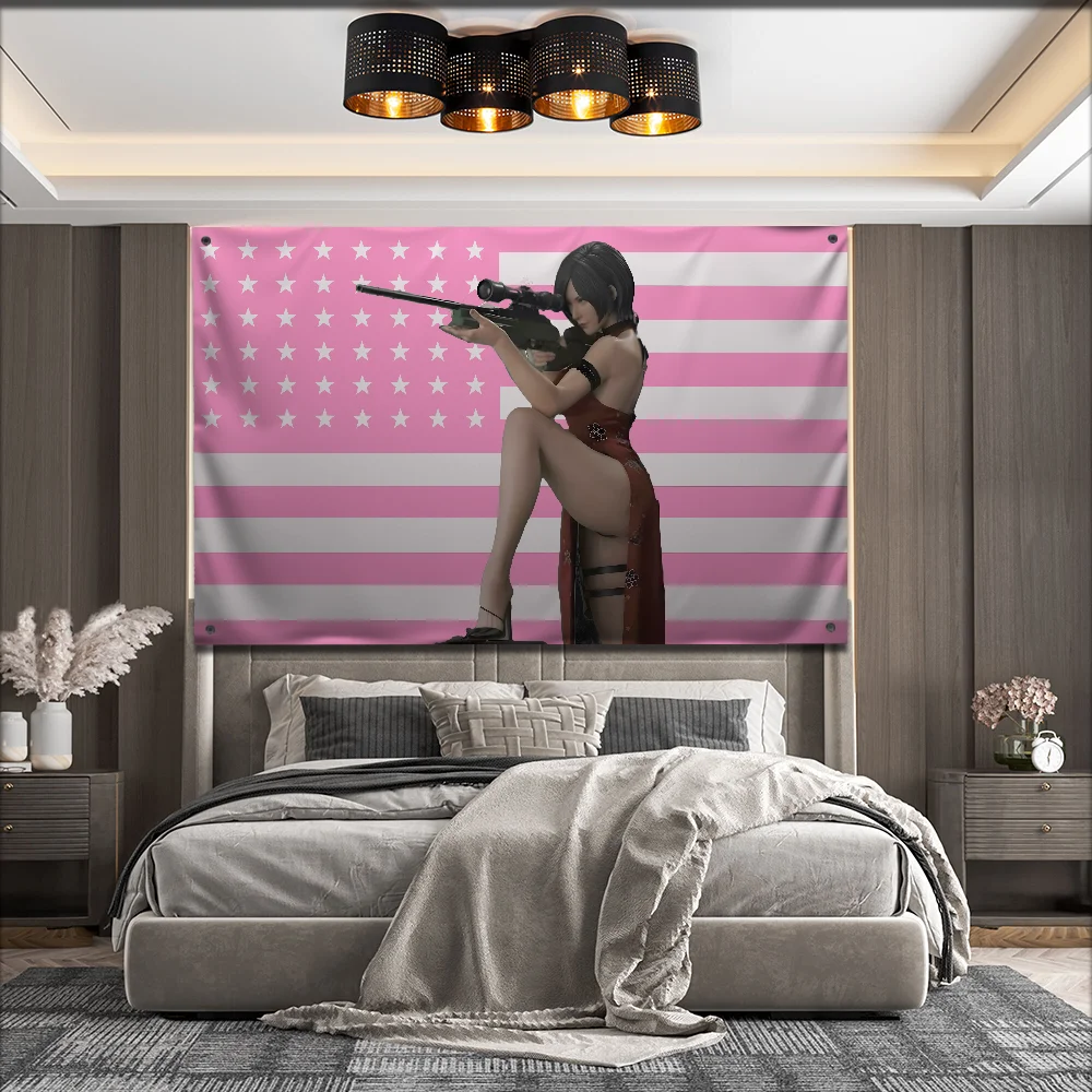 America USA R-Resident E-Evil Flag For Garden Flags Party Living Room Home Balcony Wall Decor Banner Bedroom Tapestry Outdoor