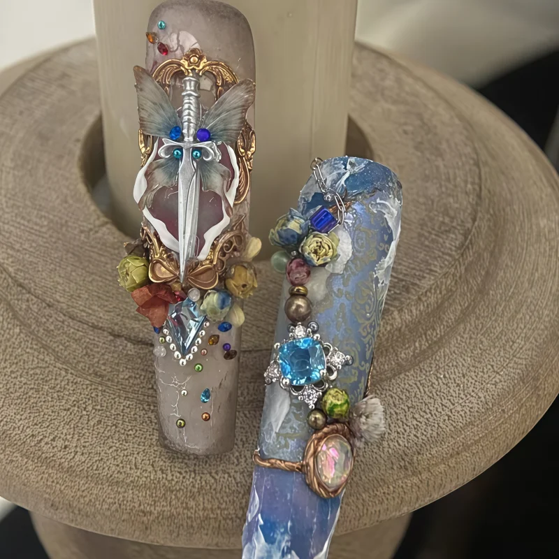 3D Silikon Nagelkunst-Form Schwert Mond Schmetterling Kreuz Schnitzform Unverzichtbares Werkzeug für Nagelkünstler – Detail 2