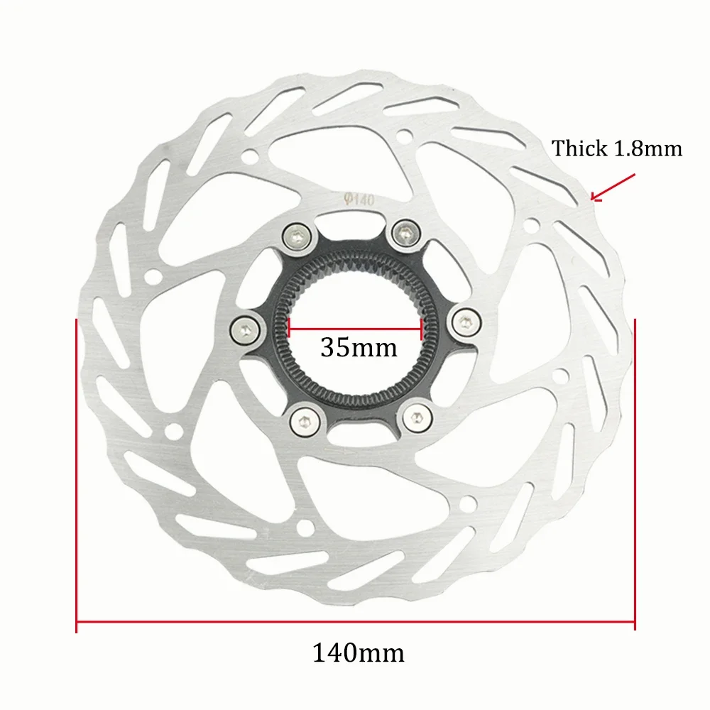 MTB Road Bike Brake Center Lock Rotor 140/160/180mm Bicycle Hydraulic Brakes Disc Heat Dissipation Cooling Centerlock Rotors