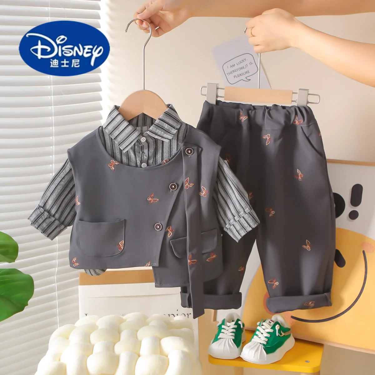 

Disney Boys 3-Piece Suit Set 2025 | Blazer Vest & Shirt, Spring Fall Fashion