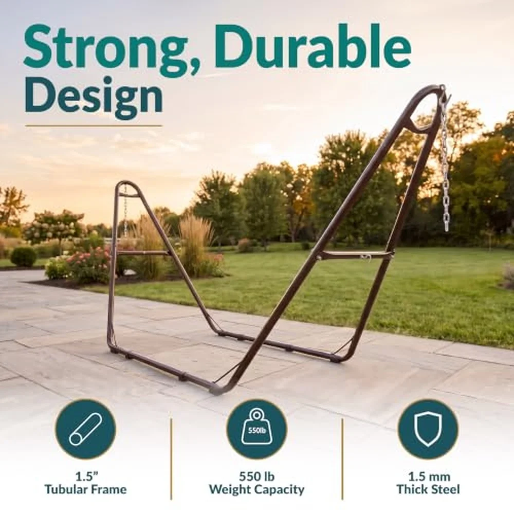 Sunnydaze Universal Heavy Duty Hammock Stand for Outside Chains Included
