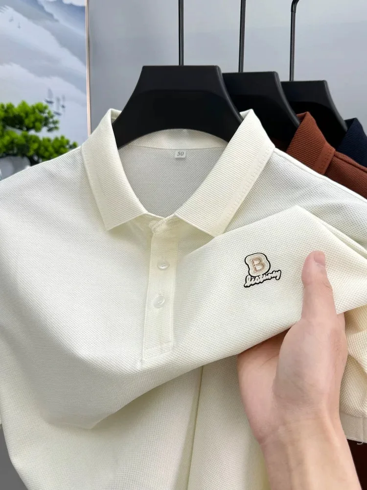 

Luxury fashion polo shirt short sleeve summer brand men's clothing comfort casual lapel letters embroidery loose new T-shirt top