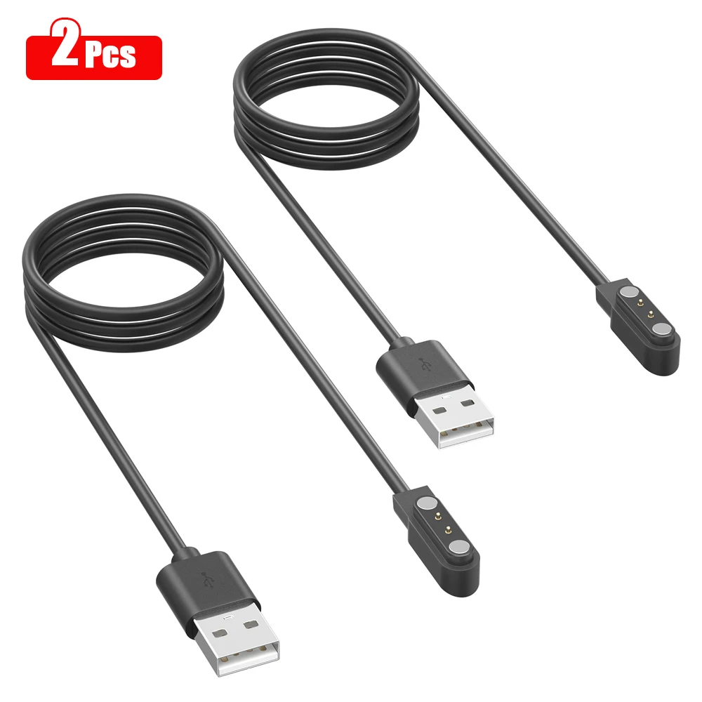 Cable de carga USB para reloj inteligente, accesorio para Xiaomi Haylou RT LS05S/YAMAY SW022/MI IMILAB KW66/Haylou Sloar LS05/Ticwatch CXB01, 2