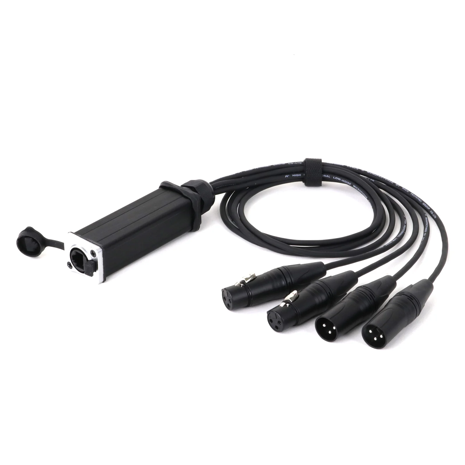 Audio Snake 4 Channel XLR 2Male and 2Female 3Pin Multi Network Breakout for Stage Sound Recording Studio XLR to RJ45 Ethercon