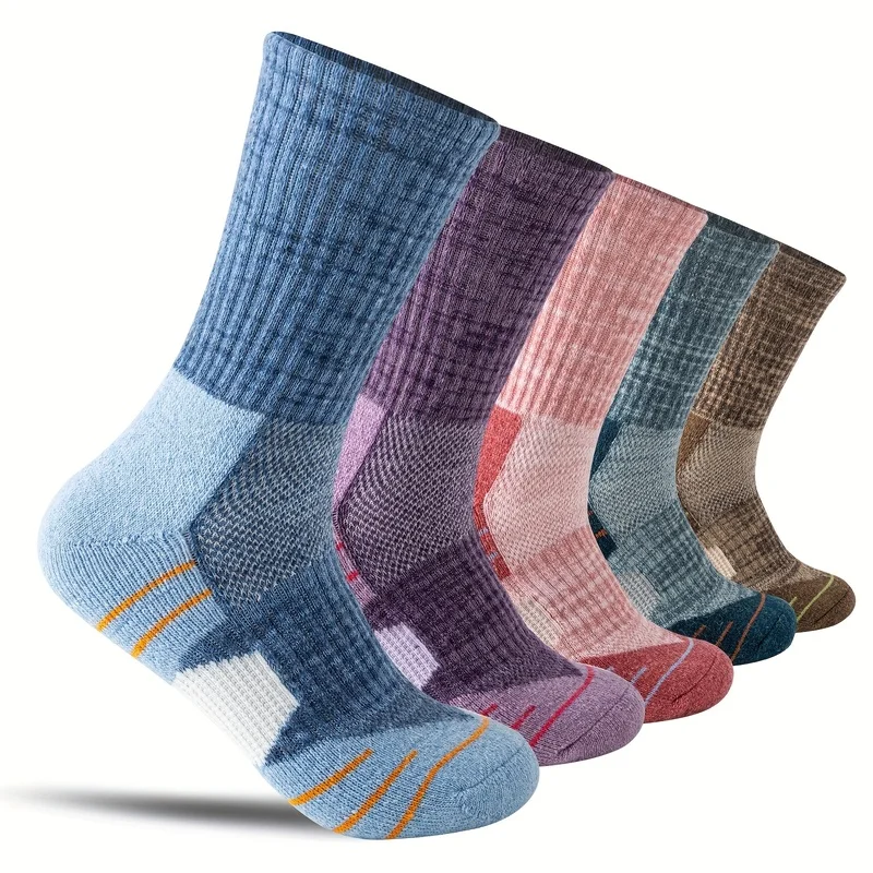 men's-and-women's-5-pairs-of-warm-winter-hiking-socks-heavy-duty-cold-proof-socks-with-arch-support-cushioned-insoles