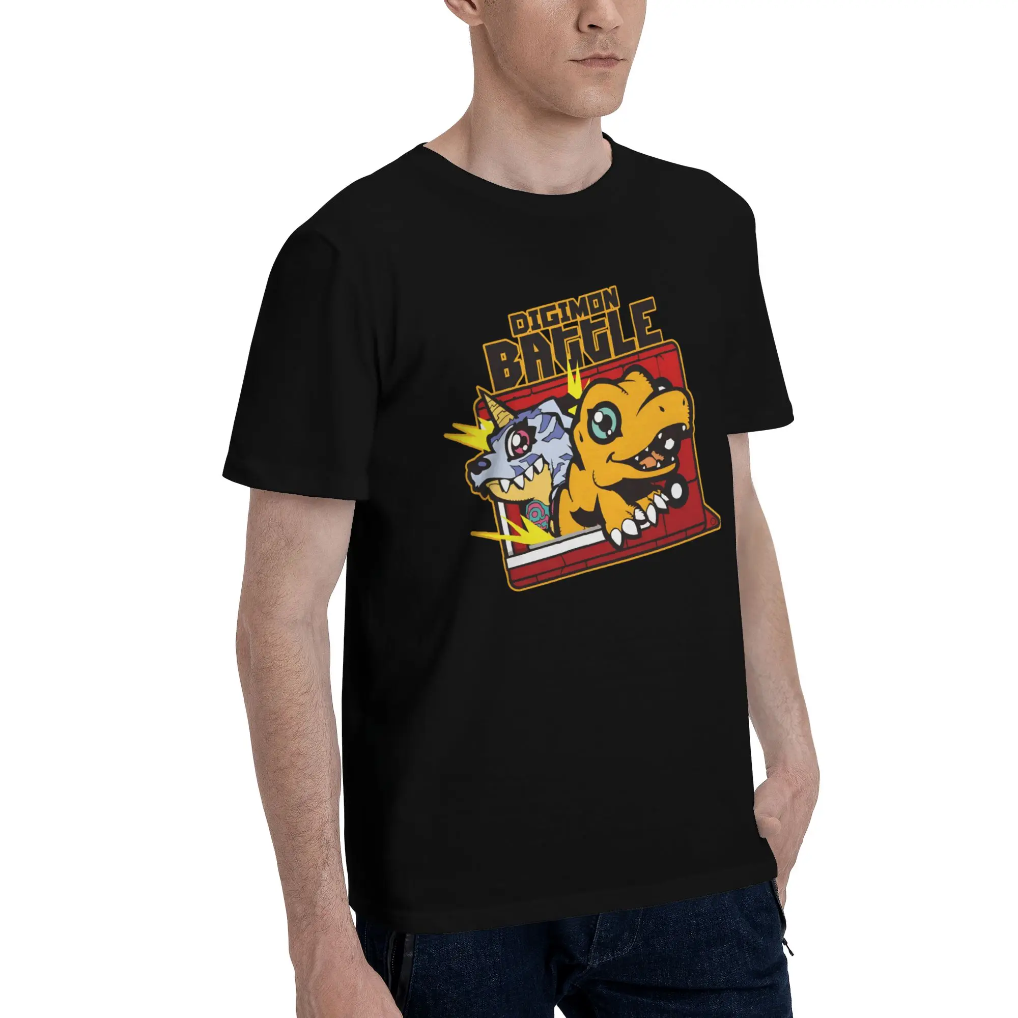 Digimon 19 Funny Graphic 100% Cotton T-Shirt Bandai Tees Tops For Men