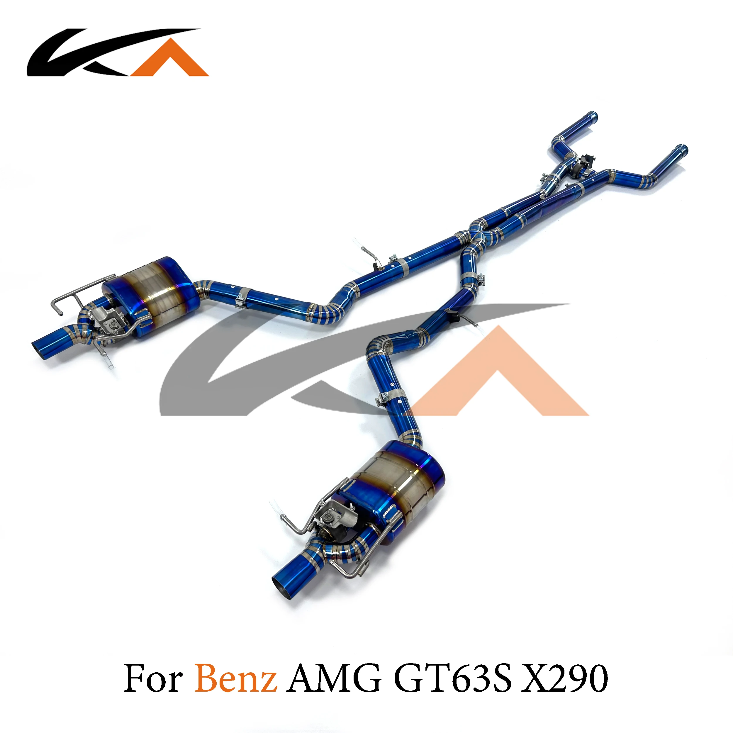 KA Tuning exhaust system titanium alloy catback for Benz GT63S X290 4.0T rear section performance with muffler and valve