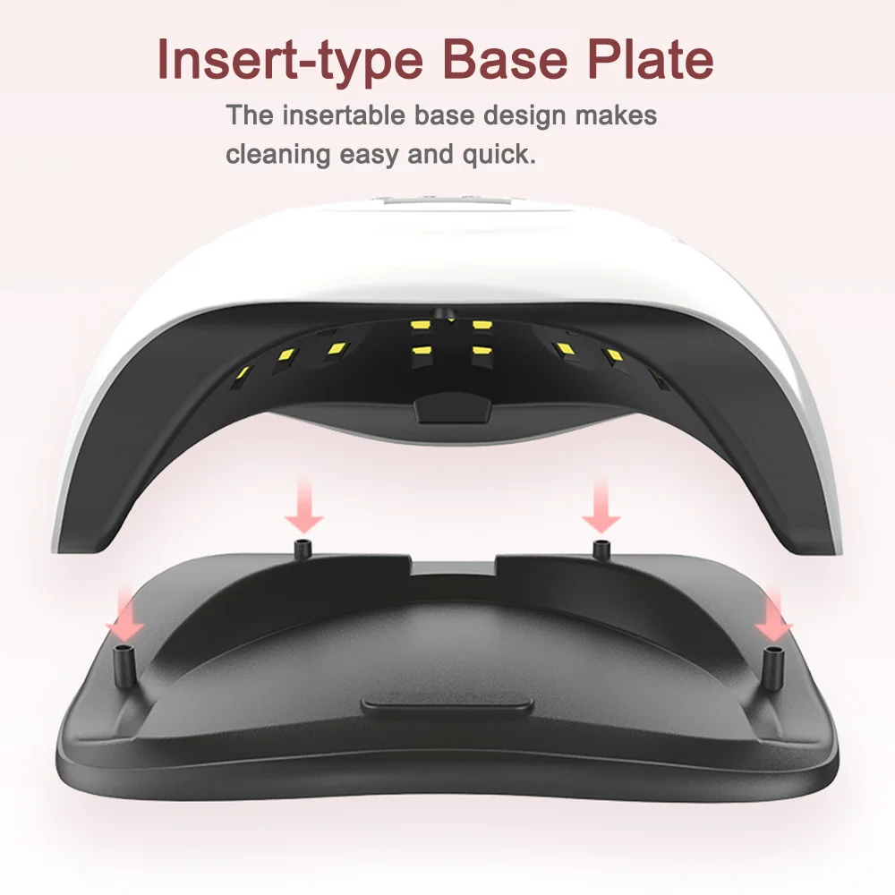 Lampe à ongles UV LED 168W, avec 36 perles LED haute luminosité, conception sans lumière noire, séchage de vernis à ongles, équipement de Salon professionnel