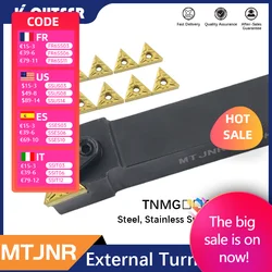 1pc MTJNR1616H16 MTJNR2020K16 MTJNR3232P16 External Triangul Turning Tool Holder TNMG16 Carbide Inserts Lathe Cutting Tools Set