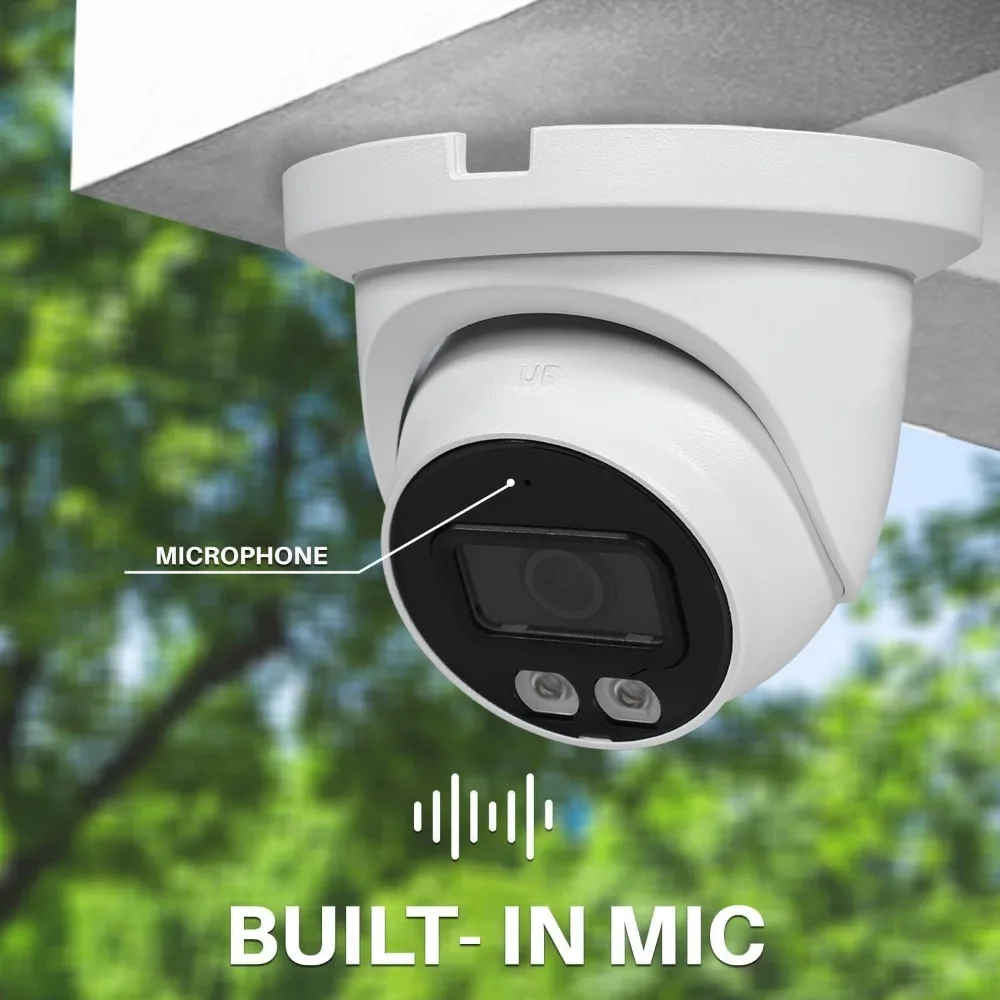 r-tech 2 MP Smart Dual Light HDCVI Augapfelkamera mit fester Brennweite, Vollfarb-Nachtsicht – 4er-Pack